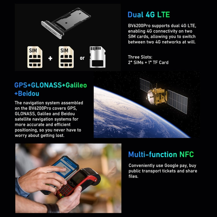 Blackview BV6200 Pro, IP68/IP69K/MIL-STD-810H, 6.56 inch Android 14 MediaTek Helio P35 Octa Core, Network: 4G, OTG, NFC Blackview BV6200 Pro, IP68/IP69K/MIL-STD-810H, 6.56 inch Android 14 MediaTek Helio P35 Octa Core, Network: 4G, OTG, NFC